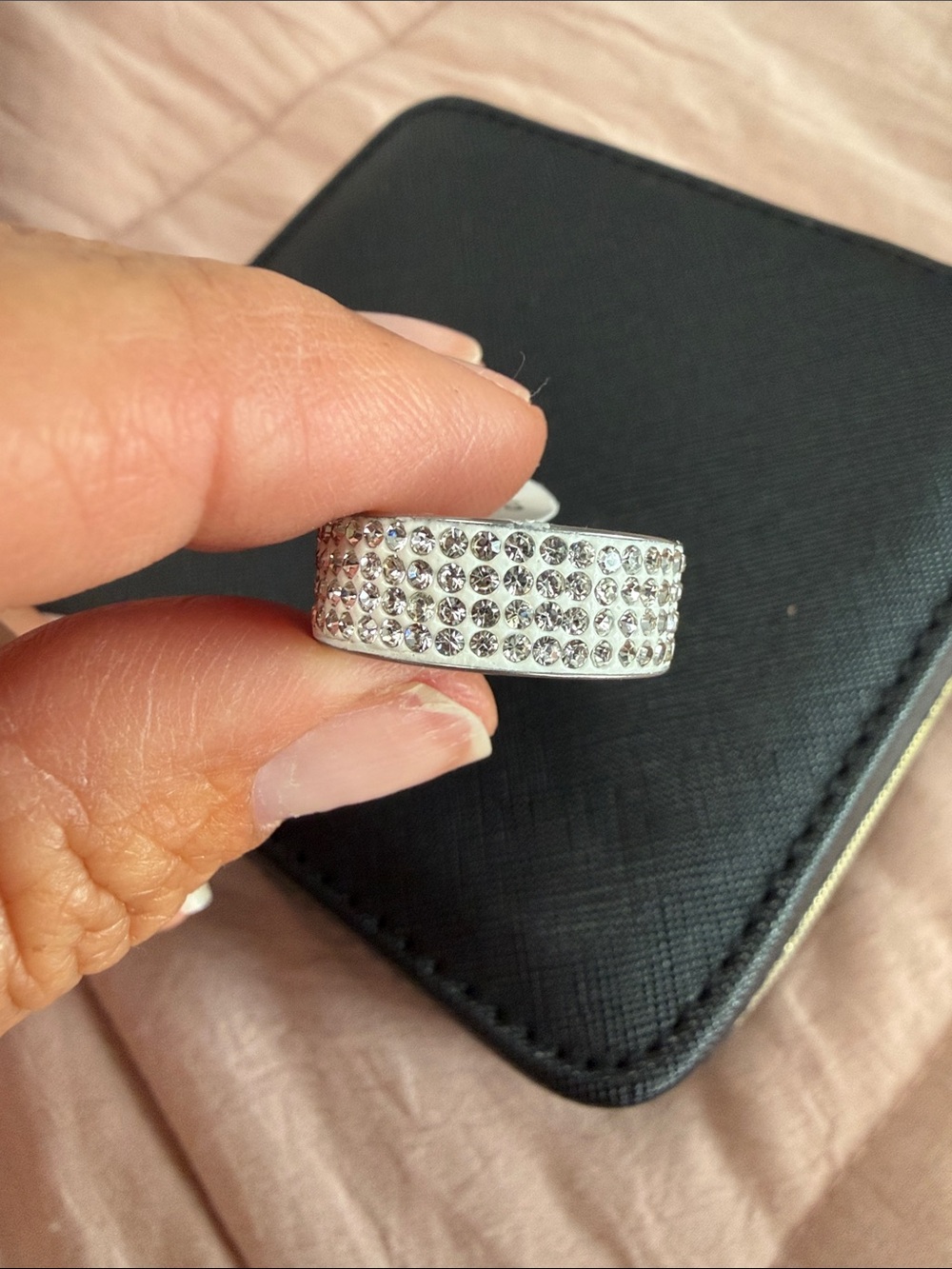 Silver Crystal Pavé Band Ring - Women Jewelry